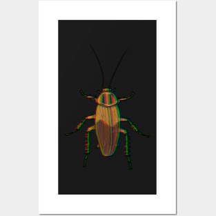 Chromatic German Cockroach (Blattella germanica) Posters and Art
